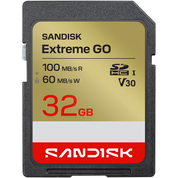 Card Memorie SDHC SanDisk Extreme Go, 32Gb, Clasa 10 / UHS-1 U1 SDSDXGN-032G-GNCIN