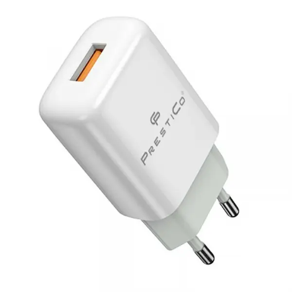 Incarcator Retea Prestico F9, 12W, 2.4A, 1 x USB-A, Alb
