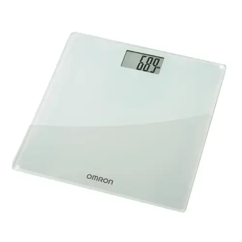 Cantar super slim Omron HN-286-E, 180 kg, Sticla securizata, Display LCD, Gri