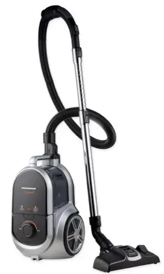 Aspirator fara sac Heinner HVC-M800GREY, sistem ciclonic cu filtru HEPA 12, perie ECO, putere: 800W, putere de absorbtie: 160W, capacitate recipient praf: 2.5L, tub telescopic din metal (Gri)