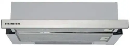 Hota incorporabila telescopica Heinner HTCH-440FS, Putere de absorbtie 325 mc/h, 1 motor, 60 cm (Inox)