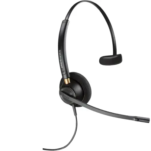 Casca call center Poly EncorePro 510, Monaurale, Cu fir (Negru)