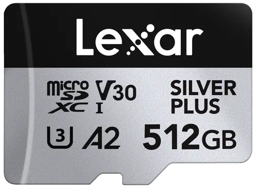Card de memorie Lexar Professional SILVER Plus LMSSIPL512G-BNANG, 512GB, microSDXC, UHS-I U3, V30