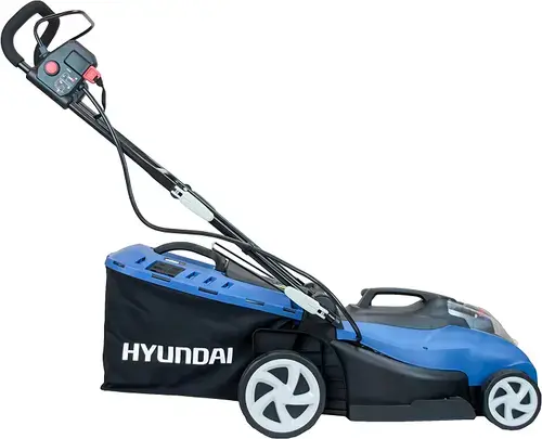 Masina de tuns iarba/gazon HYUNDAI HY-LM3801 E, 4 Timpi, 4.8 CP, 40 L, Latime de taiere 53 cm, Maruntire iarba, Evacuare laterala (Albastru)