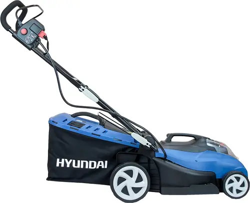 Masina de tuns iarba/gazon HYUNDAI HY-LM3801 E, 4 Timpi, 4.8 CP, 40 L, Latime de taiere 53 cm, Maruntire iarba, Evacuare laterala (Albastru)