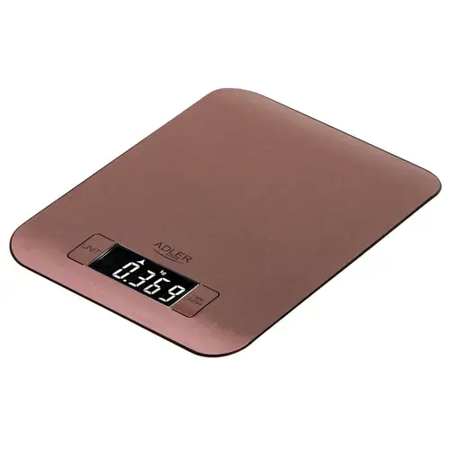 Cantar de bucatarie Adler AD 3183c, max 5 kg, Divizie 1 g, Display LCD, Functie Tara (Cupru)