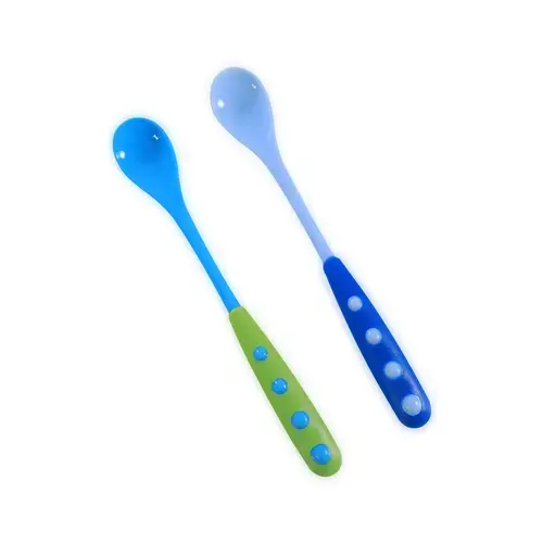 Set 2 lingurite cu manere lungi, Lorelli, 6 luni+, Blue