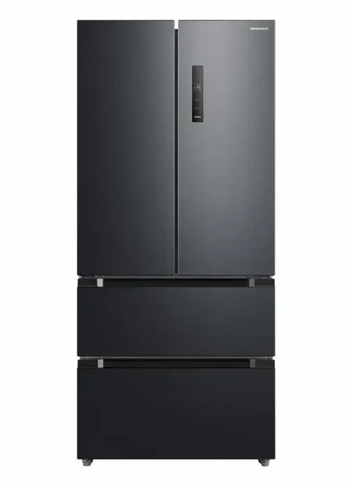 Combina frigorifica French Door HEINNER tHCFD-M516INVHDXE++, 516 l, Clasa E, No Frost, Compresor Inverter, Display LED Touch, Super racire si congelare, Alarma usa deschisa, H 189.8 cm (Antracit)