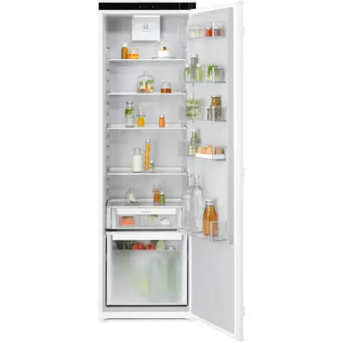 Frigider incorporabil Electrolux ERD6DE18S1, 310 l, Control electronic, Ventilator, Usa reversibila slide, Clasa E, H 178 cm (Alb)