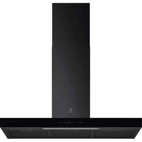 Hota incorporabila decorativa Electrolux LFT819K, Control electronic, Putere de absorbtie 730 mc/h, Conectivitate plita, Functie Breeze, Iluminare LED, 90 cm (Negru)