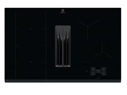 Plita incorporabila cu hota integrata Electrolux ComboHob FlexiBridge, Inductie, Gatire asistata SensePro, Ecran TFT, Booster (4 zone), Conectivitate WI-FI, Timer electronic, Oprire automata, Detectarea vaselor, 80 cm (Negru)