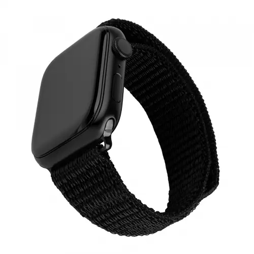 Curea Fixed Nylon Sporty pentru Apple Watch 42mm / 41mm / 40mm / 38mm Series, Negru