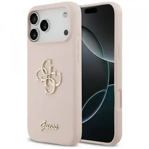 Husa Guess Big 4G Script pentru Apple iPhone 17 Pro Max, Roz