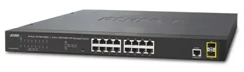 Switch Planet GS-4210-16T2S, Gigabit, 16 Porturi, 2 x SFP