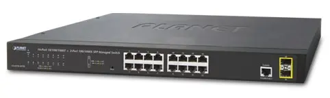 Switch Planet GS-4210-16T2S, Gigabit, 16 Porturi, 2 x SFP