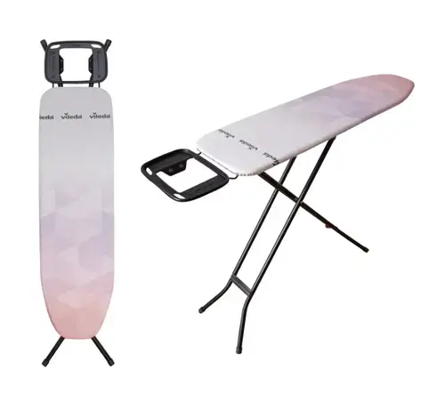 Masa de calcat Vileda Diamond S, 114 x 33 cm (Negru/Roz)