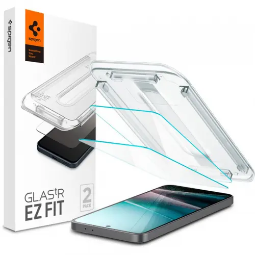 Folie de protectie Ecran Spigen GlastR EZ FIT pentru Samsung Galaxy A36 A366, Sticla Securizata, Full Glue, Set 2 bucati