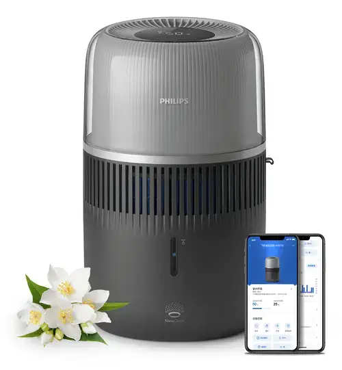 Umidificator de aer Philips Seria 5000 HU5710/03, 4.5 l, Mod QuickDry (Gri)
