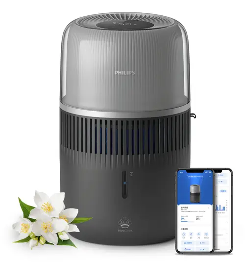 Umidificator de aer Philips Seria 5000 HU5710/03, 4.5 l, Mod QuickDry (Gri)