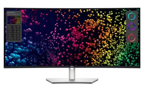 Monitor IPS LED Dell 39.7inch U4025QW, 5120 x 2160, HDMI, DisplayPort, Ecran curbat, Boxe (Argintiu)