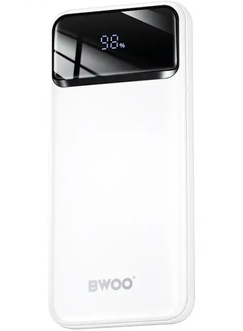 Baterie Externa BWOO BO-P34, 10000mAh, 22.5W, QC + PD, 1 x USB-C - 2 x USB-A, Alba
