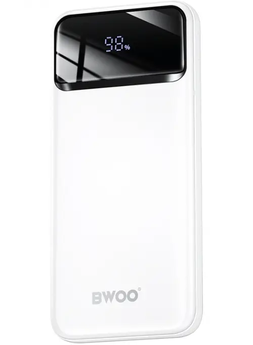 Baterie Externa BWOO BO-P34, 10000mAh, 22.5W, QC + PD, 1 x USB-C - 2 x USB-A, Alba