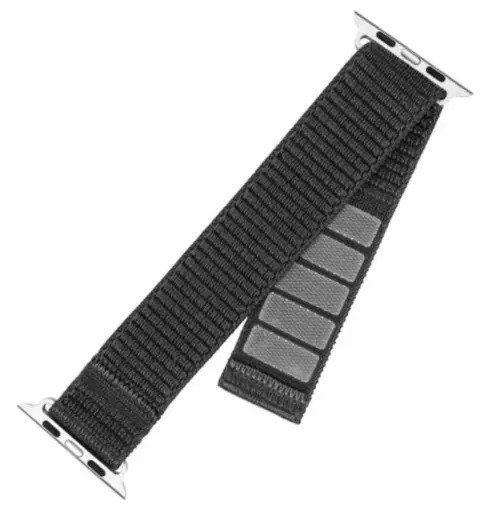 Curea Fixed Sporty pentru Apple Watch 49mm / 45mm / 44mm / 42mm Series, Textil, Gri