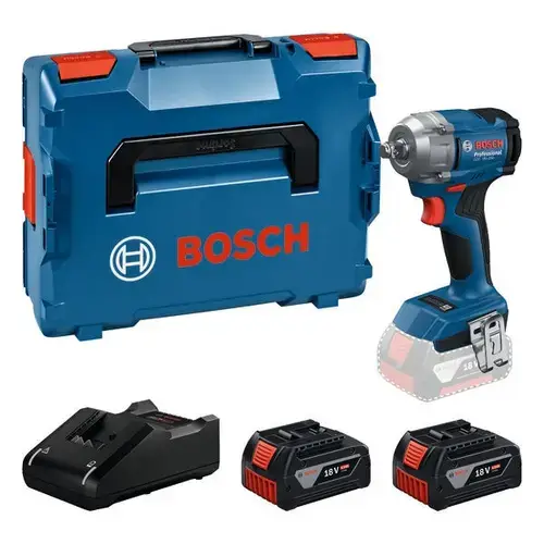 Masina de gaurit si insurubat (bormasina) pe acumulator Bosch Professional GSR 18V-65, 06019N3000, 18V, 63/31 Nm, 2100 RPM, mandrina metalica, Kickback control, motor fara perii/brushless, 2 acumulatori GBA 18V 2.0Ah, incarcator GAL 18V-20, L-Case