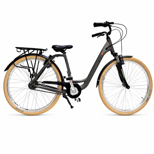 Bicicleta Oras Prophete 52408A, roti 28 inch, cadru M, 8 viteze, Frane Promax V-Brake, Gri