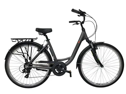 Bicicleta Oras Prophete 52408C, roti 28 inch, cadru M, Frane Promax V-Brake, 8 viteze, Gri