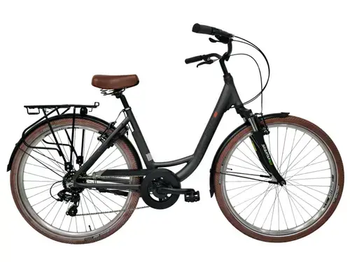 Bicicleta Oras Prophete 52408B, roti 28 inch, cadru M, 8 viteze, Frane Promax V-Brake, Gri