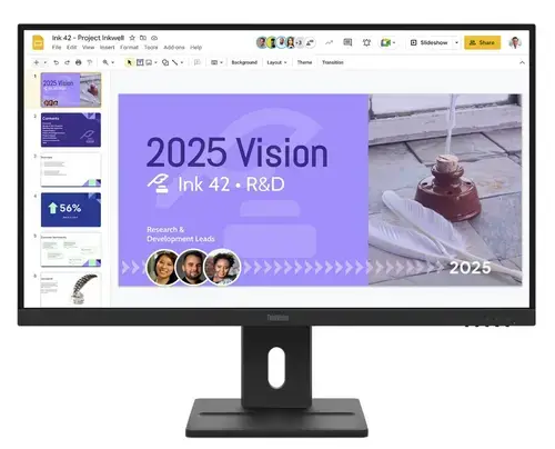 Monitor IPS LED Lenovo ThinkVision 27inch E27Q-40, QHD (2560 x 1440), HDMI, DisplayPort, Boxe, Pivot, 100 Hz, 4 ms (Negru)