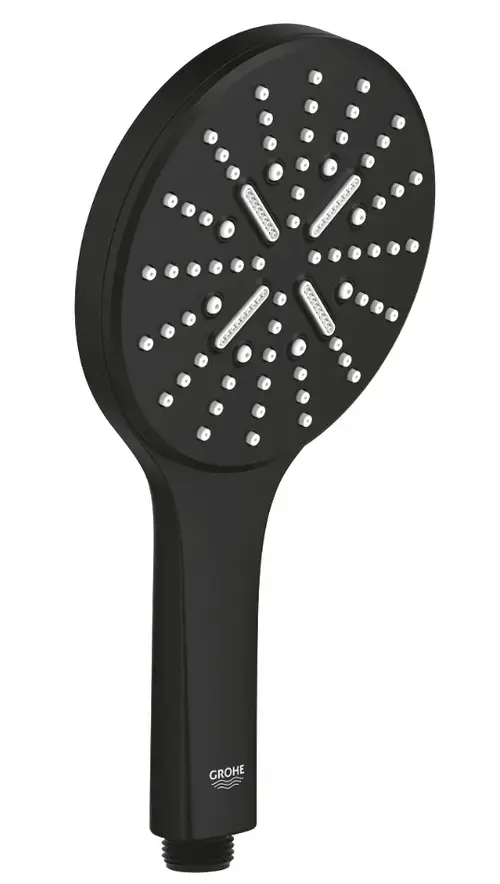 Para de dus Grohe Rainshower SmartActive 22127KF0, 130 mm, 9.5 l/min, 3 jeturi (Negru)