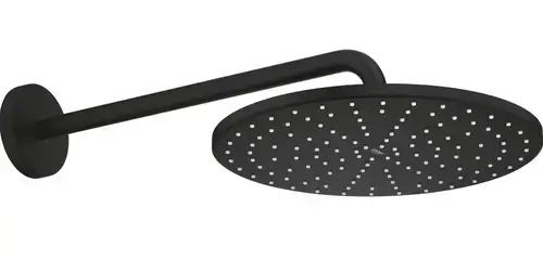Dus fix Grohe Rainshower Mono 310 22121KF0, 1/2'', montare pe perete, 310 mm, 1 pulverizare, brat, anti-calcar, mat (Negru)