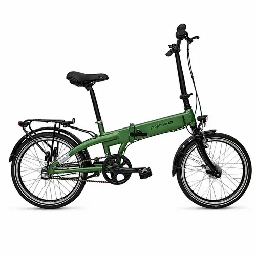 Bicicleta Pliabila Prophete 1294, roti 20 inch, 3 viteze, cadru aluminiu, frana V - Brake, Verde
