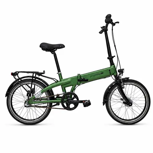 Bicicleta Pliabila Prophete 1294, roti 20 inch, 3 viteze, cadru aluminiu, frana V - Brake, Verde