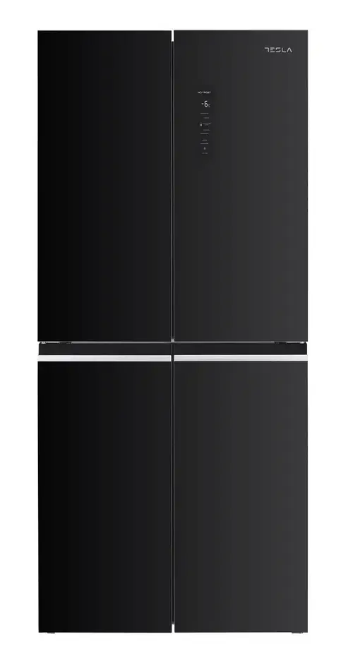 Side-by-side Tesla RM4700FHBE, 466L, Clasa E, No Frost, Inverter, Zona convertibila, Sticla (Negru)