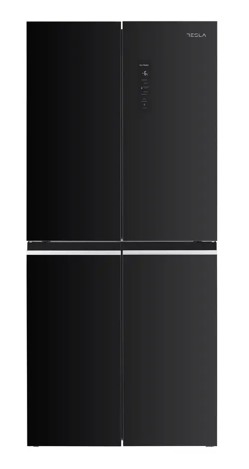 Side-by-side Tesla RM4700FHBE, 466L, Clasa E, No Frost, Inverter, Zona convertibila, Sticla (Negru)