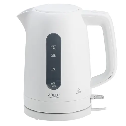 Fierbator de apa Adler AD 1379w, 1.7 L, 2200 W, Baza rotativa 360, Oprire automata, Indicator nivel apa (Alb)