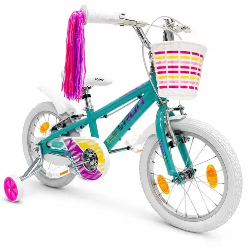 Bicicleta Copii Devron Cosmo roti 16 Inch, Frana V-Brake, cadru aluminiu, Turcoaz