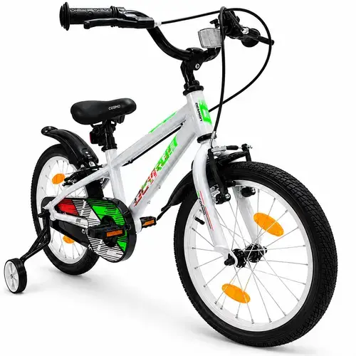 Bicicleta Copii Devron Cosmo, roti 18 Inch, cadru aluminiu 410 mm, Argintiu
