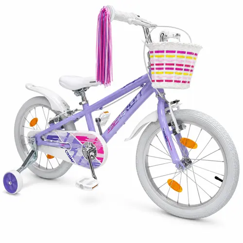 Bicicleta Copii Devron Cosmo, roti 18 Inch, cadru aluminiu 410 mm, Mov