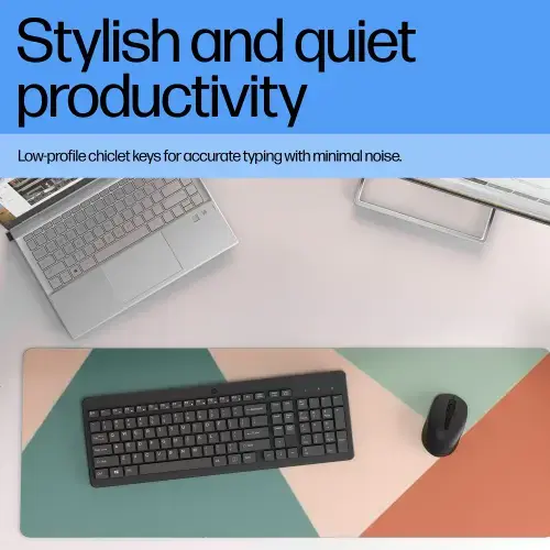 Tastatura Wireless HP 225 805T1AA, 2.4GHz, 12 combinatii pentru comenzi rapide (Negru)