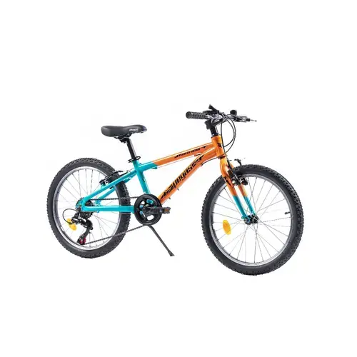 Bicicleta copii Pegas Mini Drumet, roti 20 inch, 7 Viteze, franaV - Brake, Portocaliu/Turcoaz