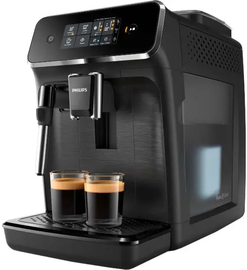 Espressor Automat Philips Series 2200 EP2220/10, 15 bar, 12 Setari de macinare, Afisaj tactil, Rezervor 1.8 l, Setare Eco (Negru mat)