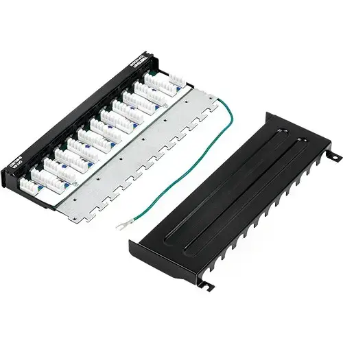 Patch Panel 12 porturi RJ45 UTP, Cat6a, Ecranat, 0.5U - TRENDnet TC-P12C6AS