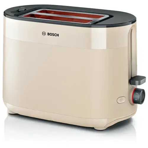 Prajitor de paine Bosch TAT2M127 MyMoment, 950 W, 2 felii, oprire automata, Bej