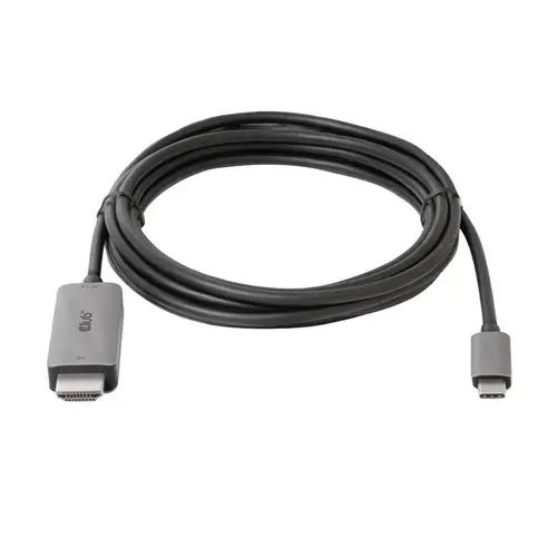 Cablu USB tip C la HDMI CLUB3D Quick View, 3m, 4K120Hz, HDR10, DSC1.2 (Negru)