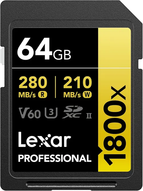 Card de memorie Lexar Professional 1800x, 64GB, SDXC, UHS-II U3