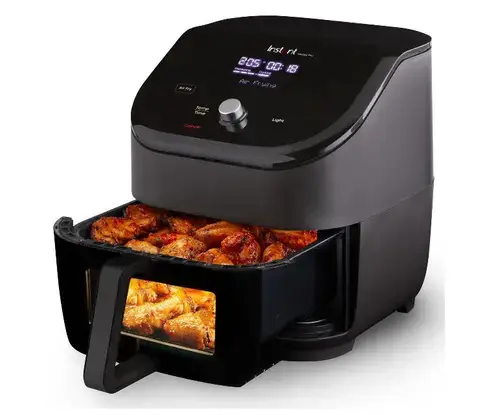 Friteuza cu aer cald Instant Pot Vortex Plus 6 Clear Cook, Ecran digital, Cos detasabil, 6 functii de gatire, 5.7 L, 1700 W (Negru)